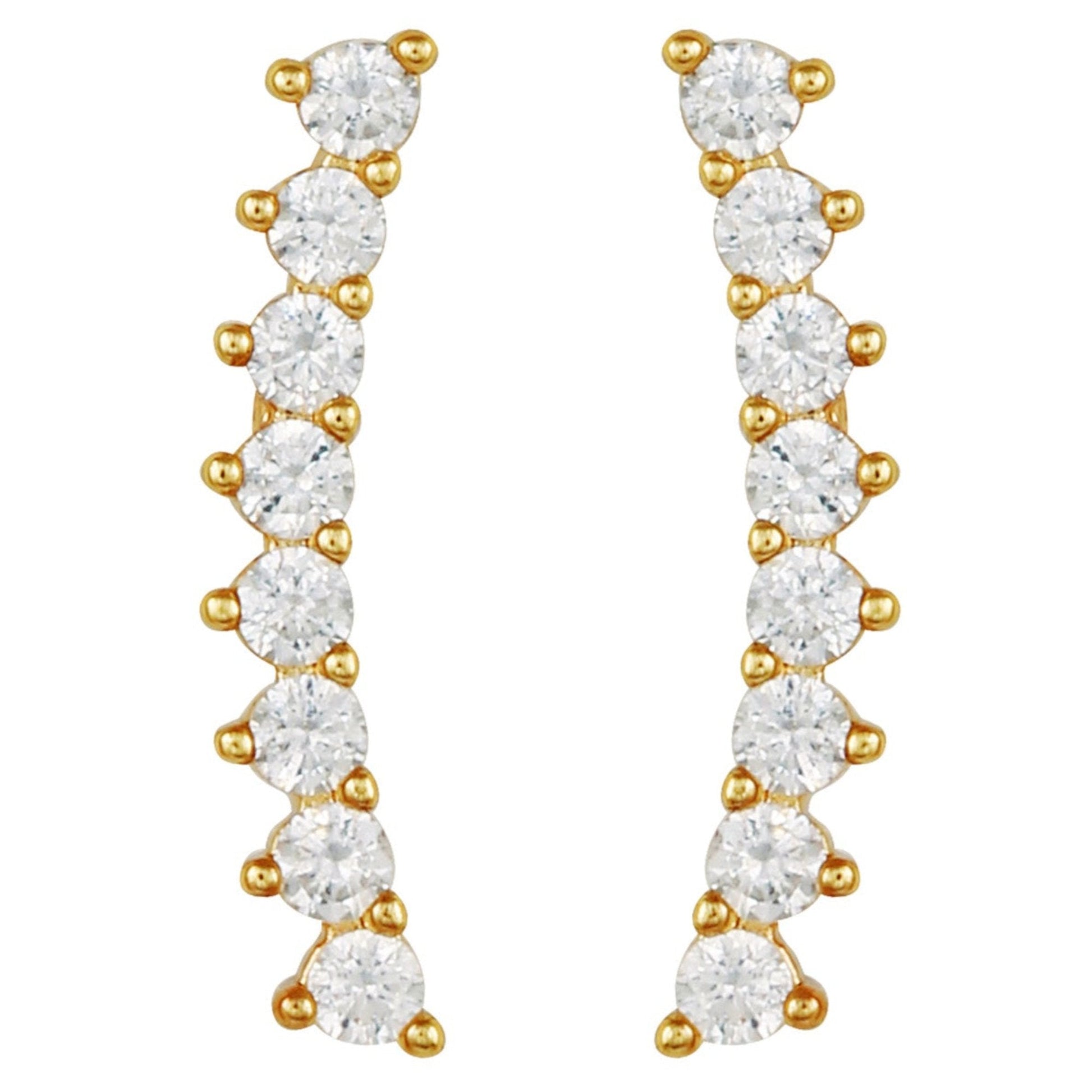 Vince Camuto Cubic Zirconia Climber Earrings