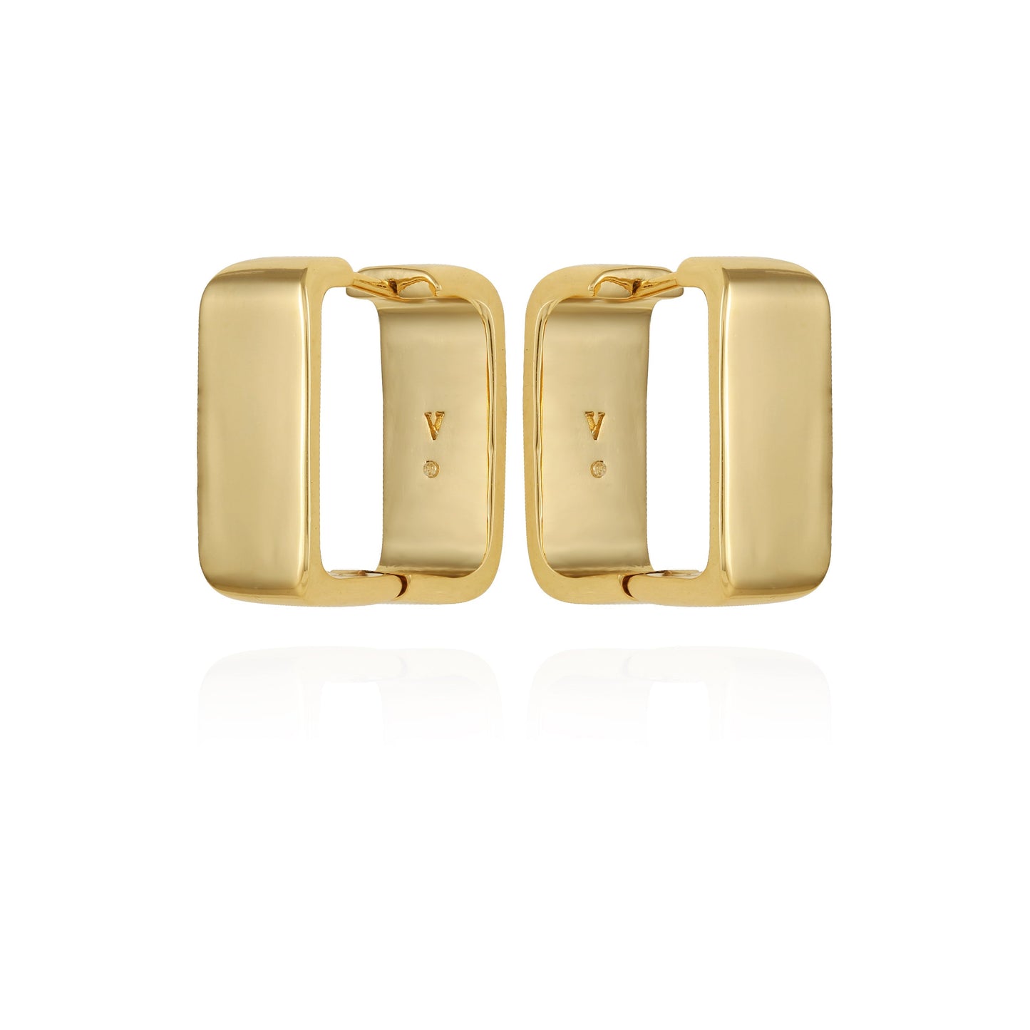 Vince Camuto Brass Rectangle Hoop Earrings