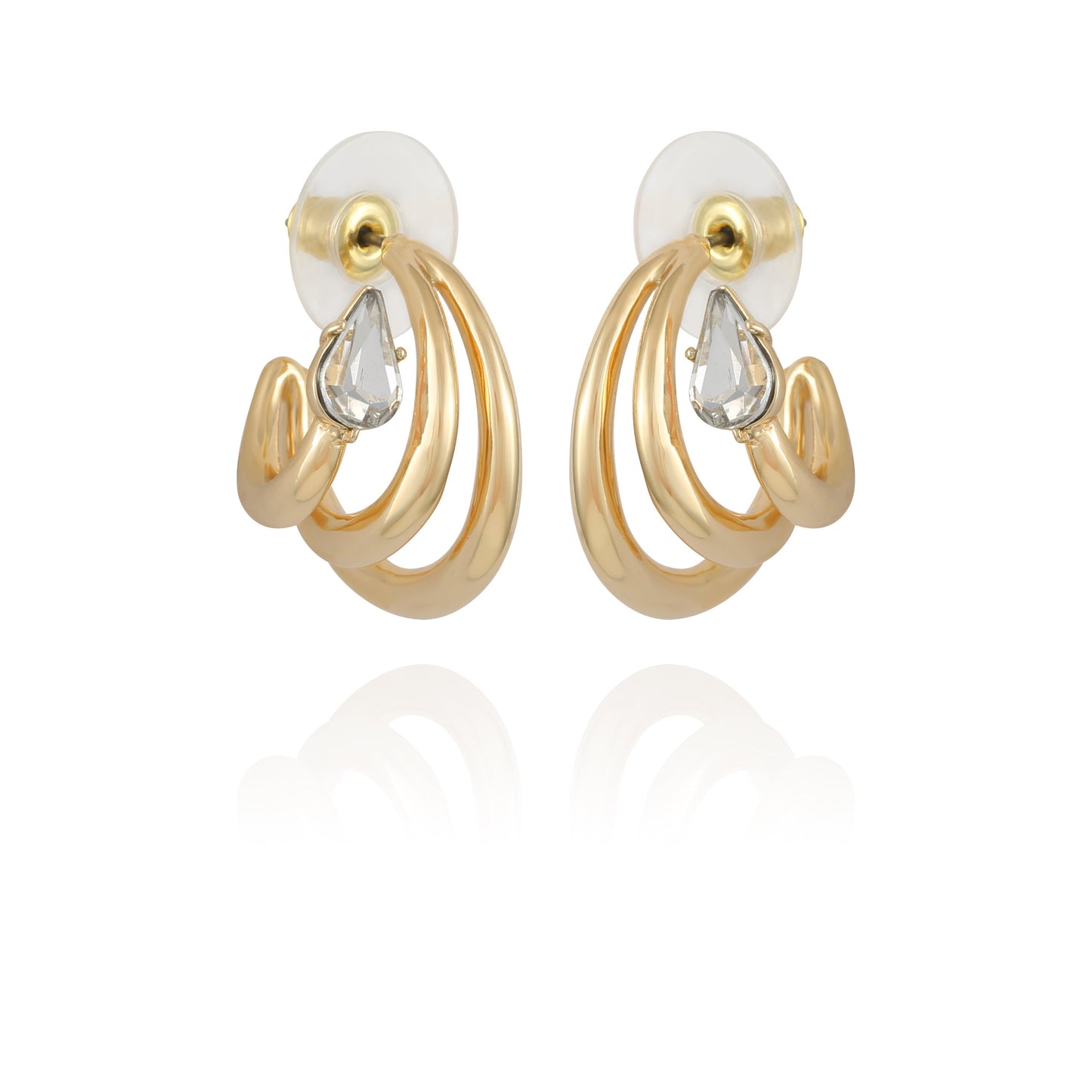 Vince Camuto Goldtone Crystal Stone Small Hoop Earring