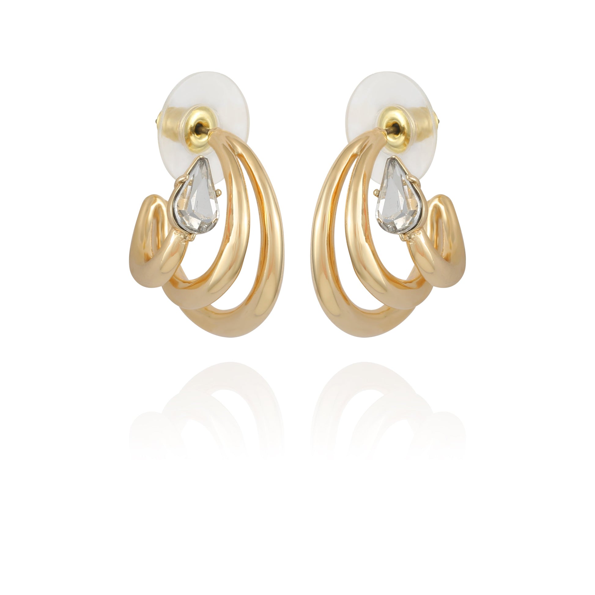 Vince Camuto Goldtone Crystal Stone Small Hoop Earring