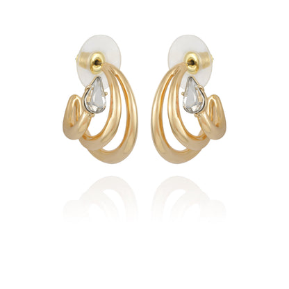 Vince Camuto Goldtone Crystal Stone Small Hoop Earring