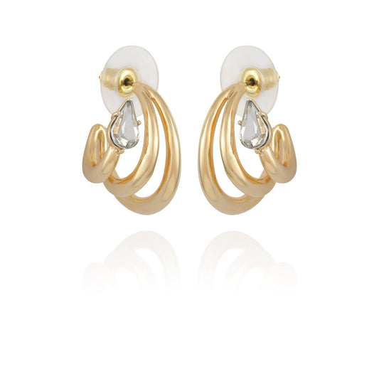 Vince Camuto Goldtone Crystal Stone Small Hoop Earring