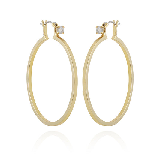 Vince Camuto Goldtone Cubic Zirconia Large Hoops Earrings