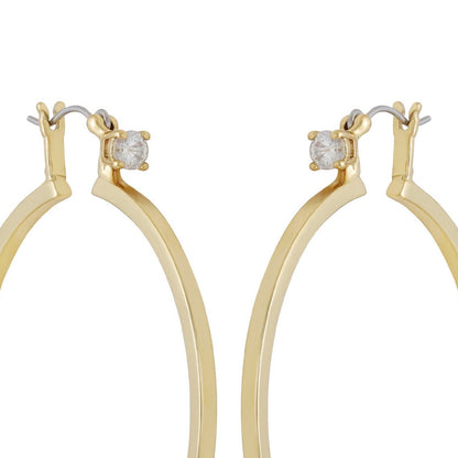 Vince Camuto Goldtone Cubic Zirconia Large Hoops Earrings