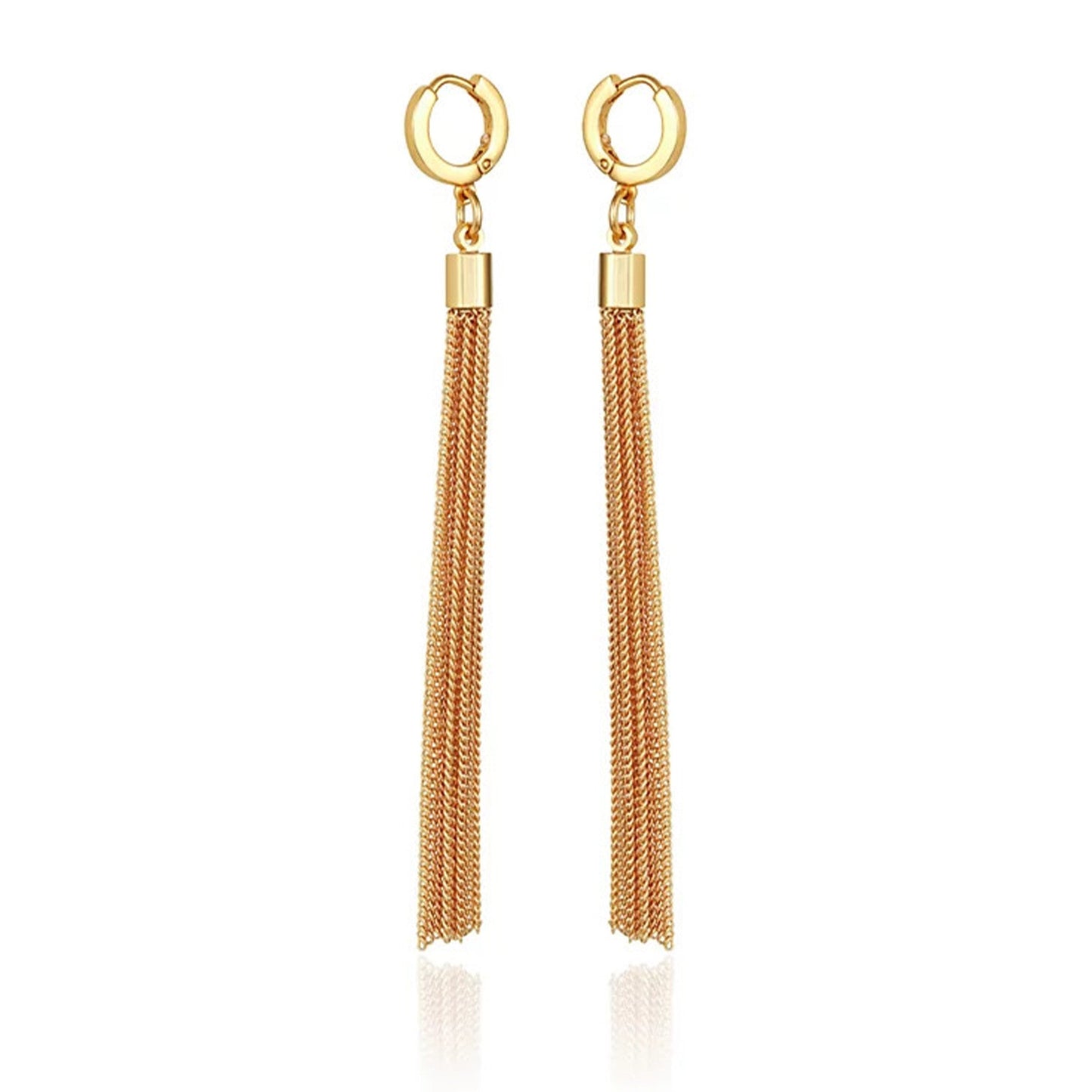 Vince Camuto Goldtone Huggie Tassel Hoop Drop Earrings