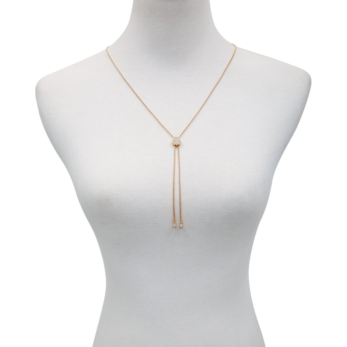 Vince Camuto Pave Slider Bolo Necklace