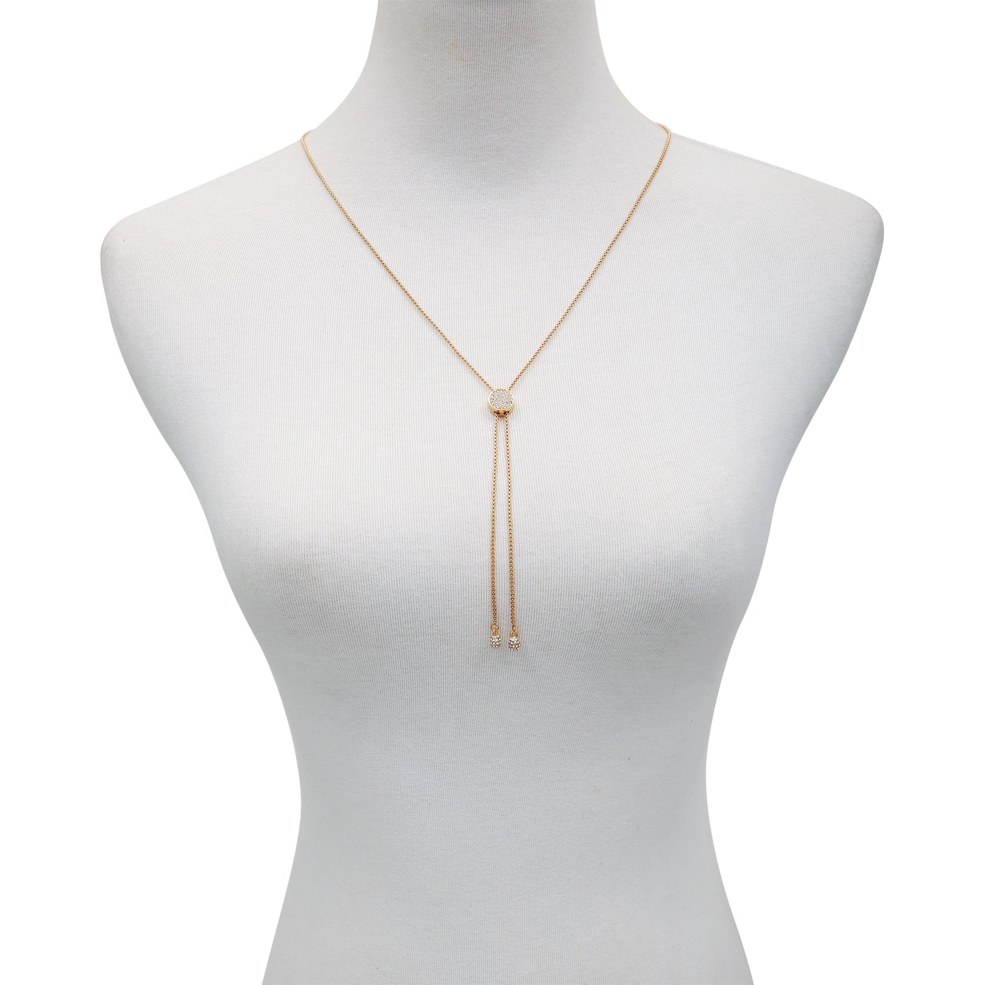 Vince Camuto Pave Slider Bolo Necklace