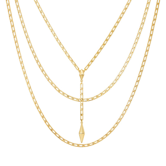Vince Camuto 3 Piece Goldtone Chain Necklaces