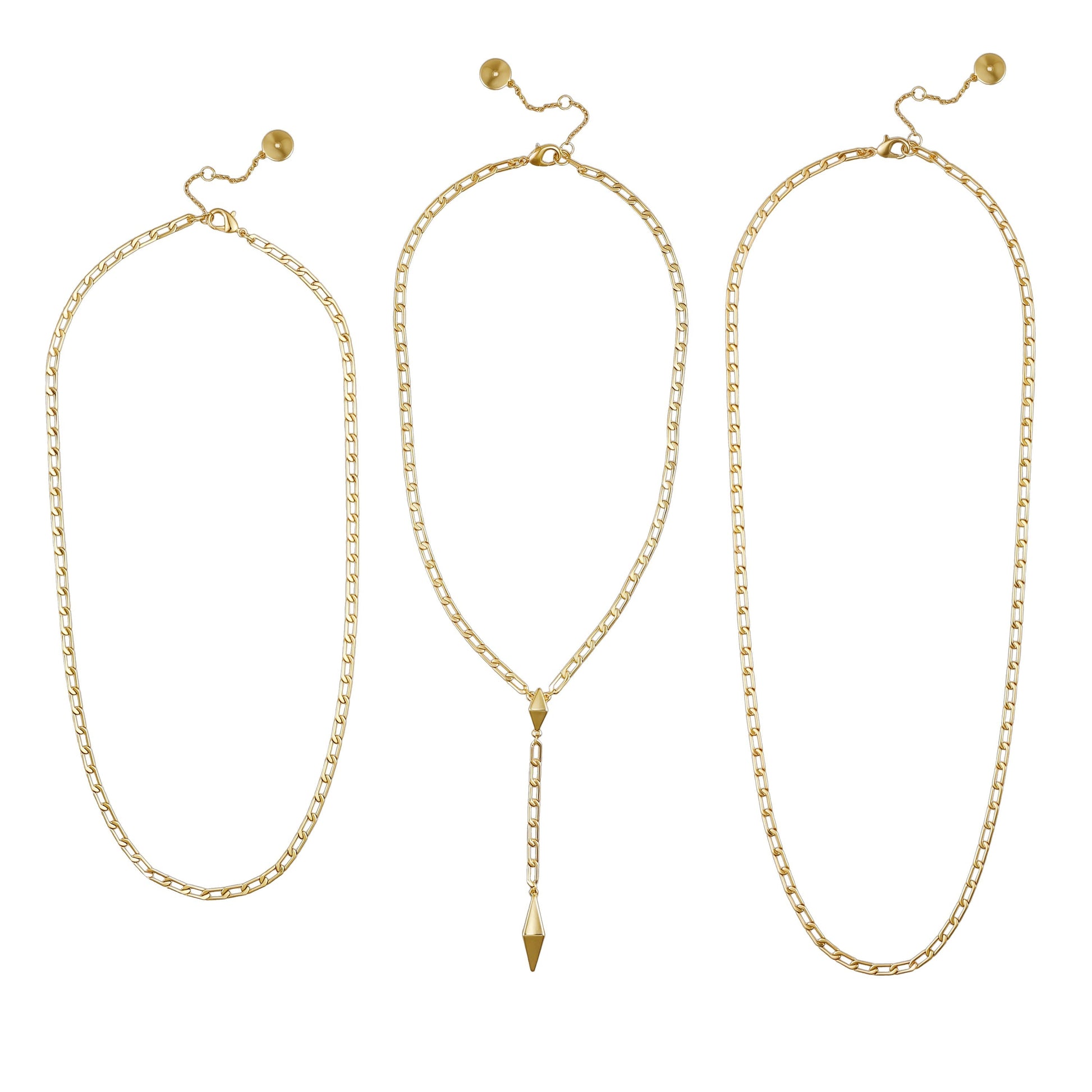Vince Camuto 3 Piece Goldtone Chain Necklaces