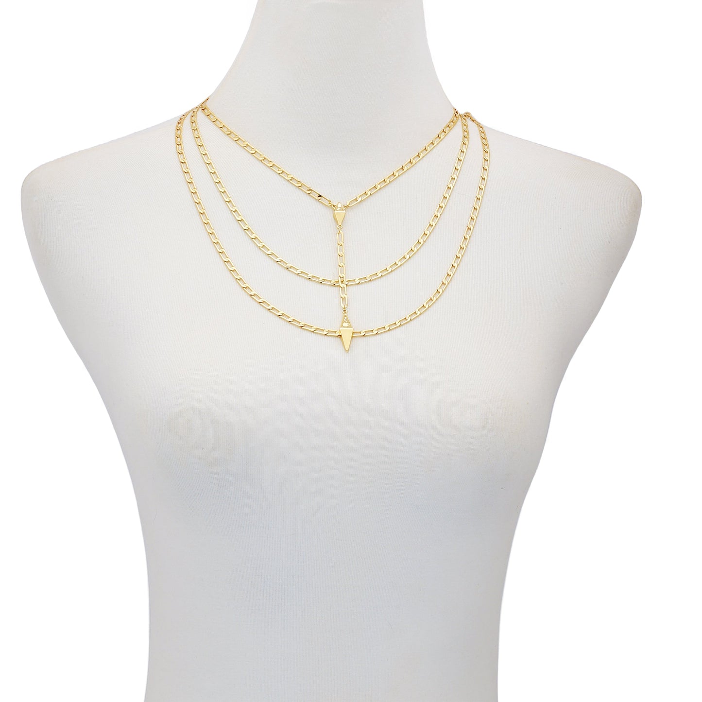 Vince Camuto 3 Piece Goldtone Chain Necklaces
