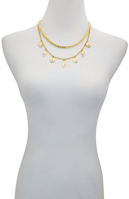 Vince Camuto Goldtone Charm Layered Necklace