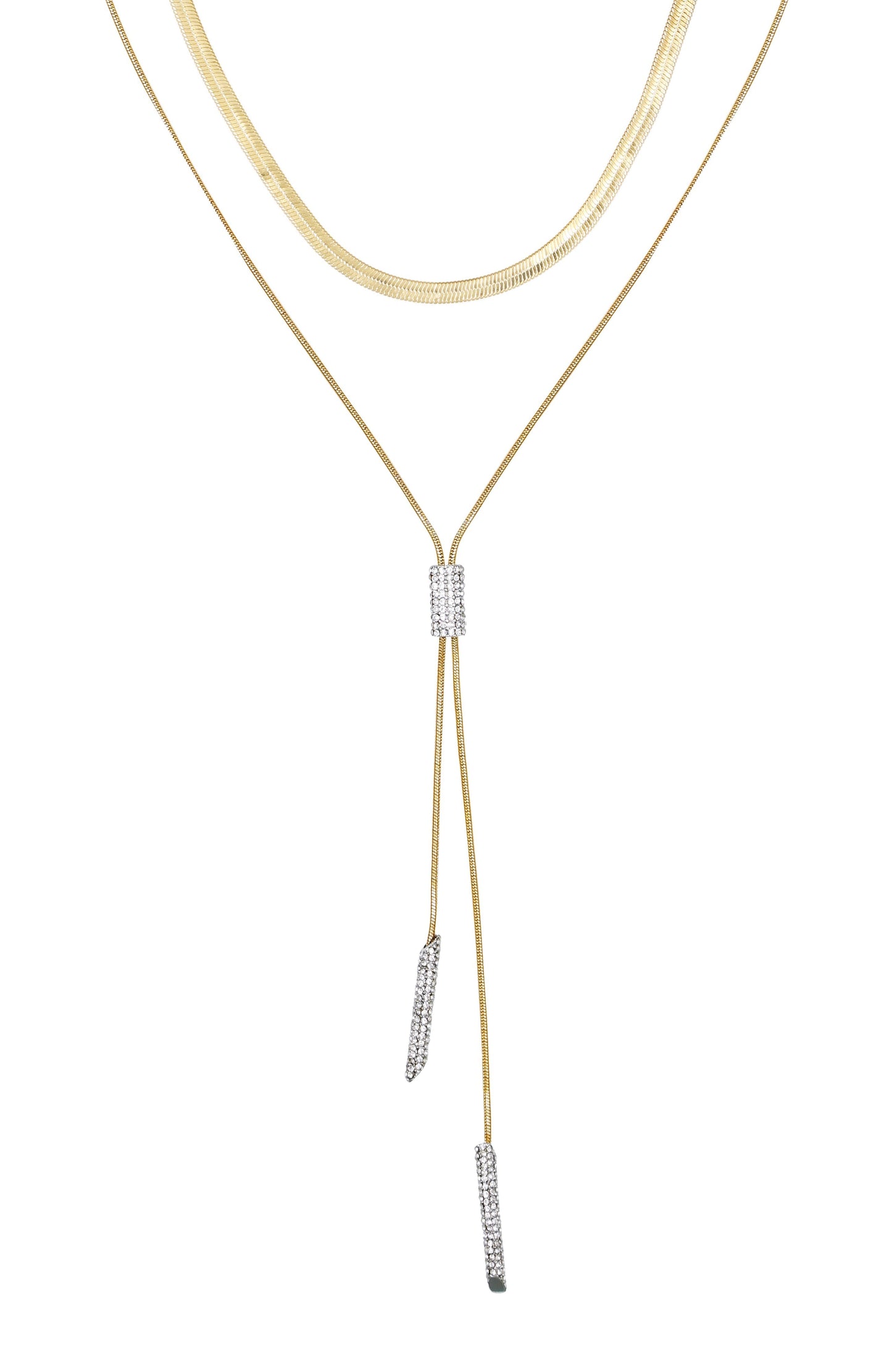 Vince Camuto Layered Goldtone & Crystal Pendant Necklace
