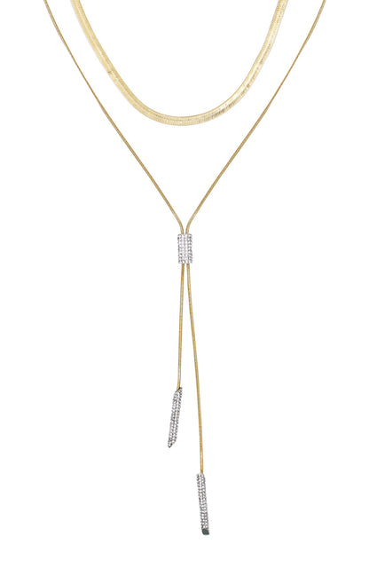 Vince Camuto Layered Goldtone & Crystal Pendant Necklace