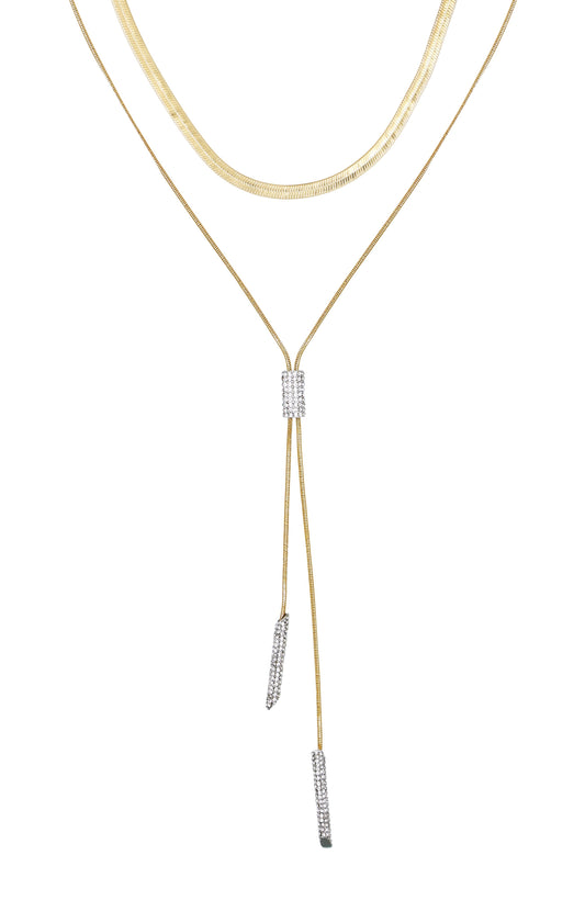 Vince Camuto Layered Goldtone & Crystal Pendant Necklace