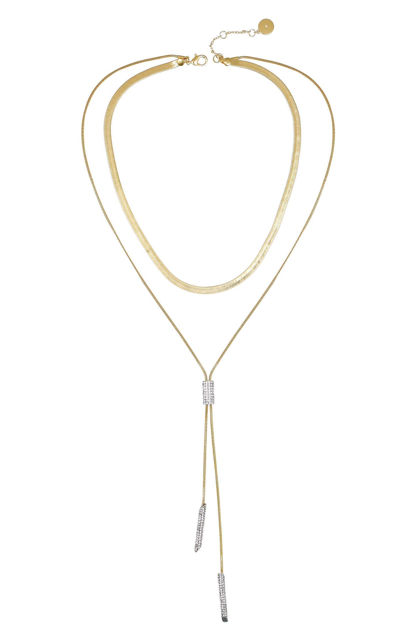 Vince Camuto Layered Goldtone & Crystal Pendant Necklace