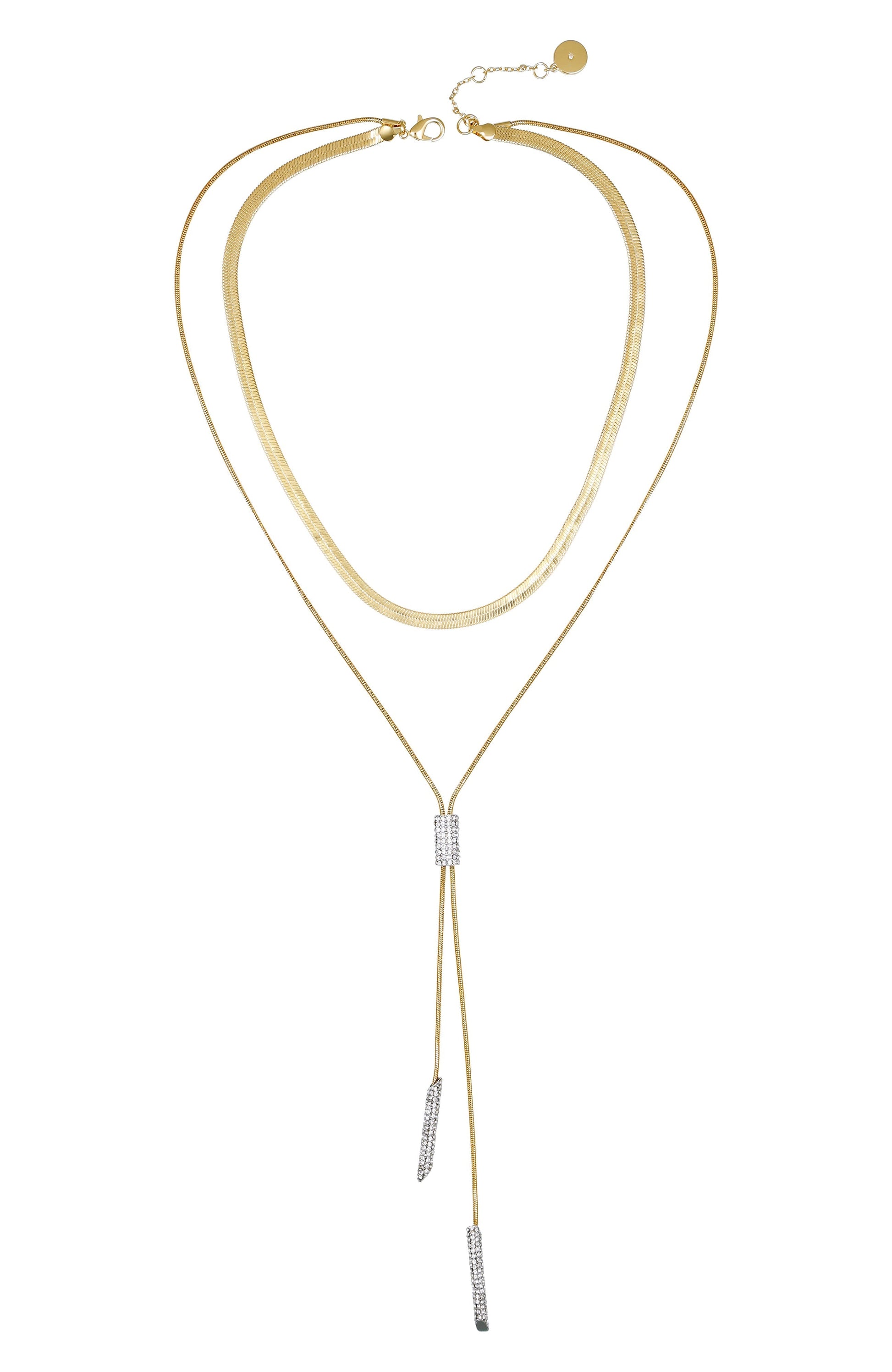 Vince Camuto Layered Goldtone & Crystal Pendant Necklace