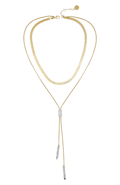 Vince Camuto Layered Goldtone & Crystal Pendant Necklace