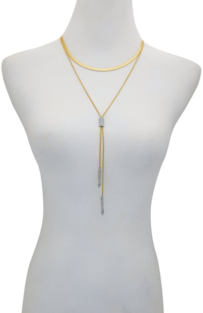 Vince Camuto Layered Goldtone & Crystal Pendant Necklace