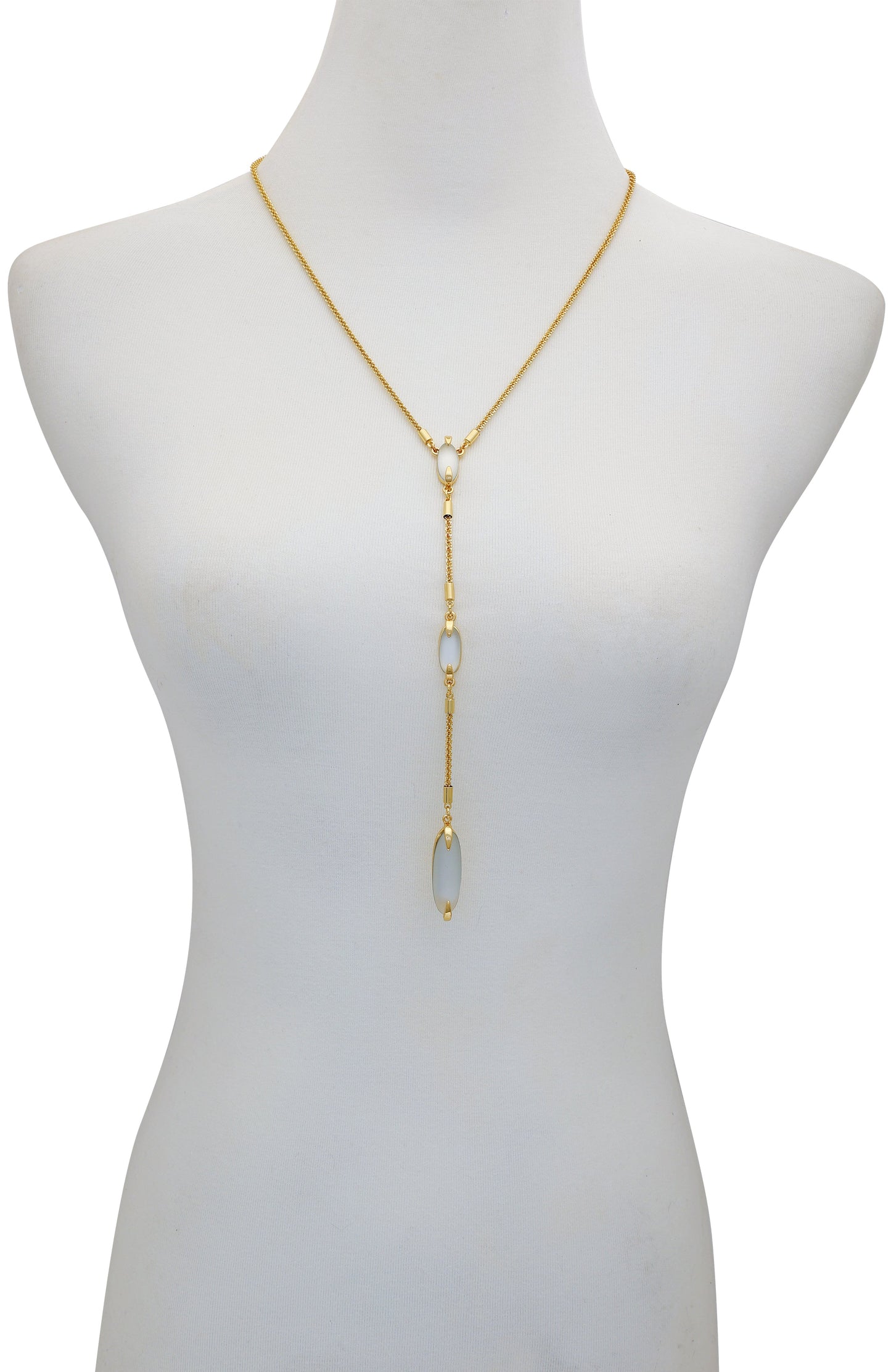 Vince Camuto Long Goldtone & Stone Pendant Necklace