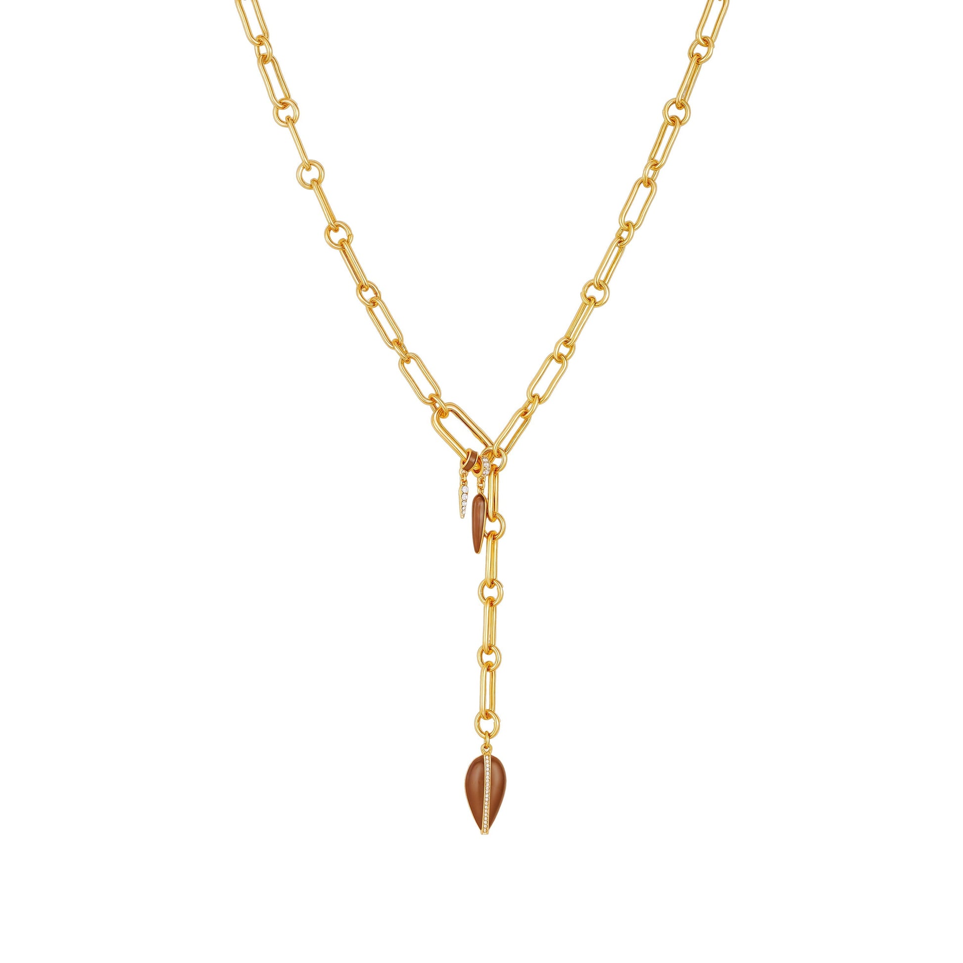Vince Camuto Goldtone Link Lariat Necklace
