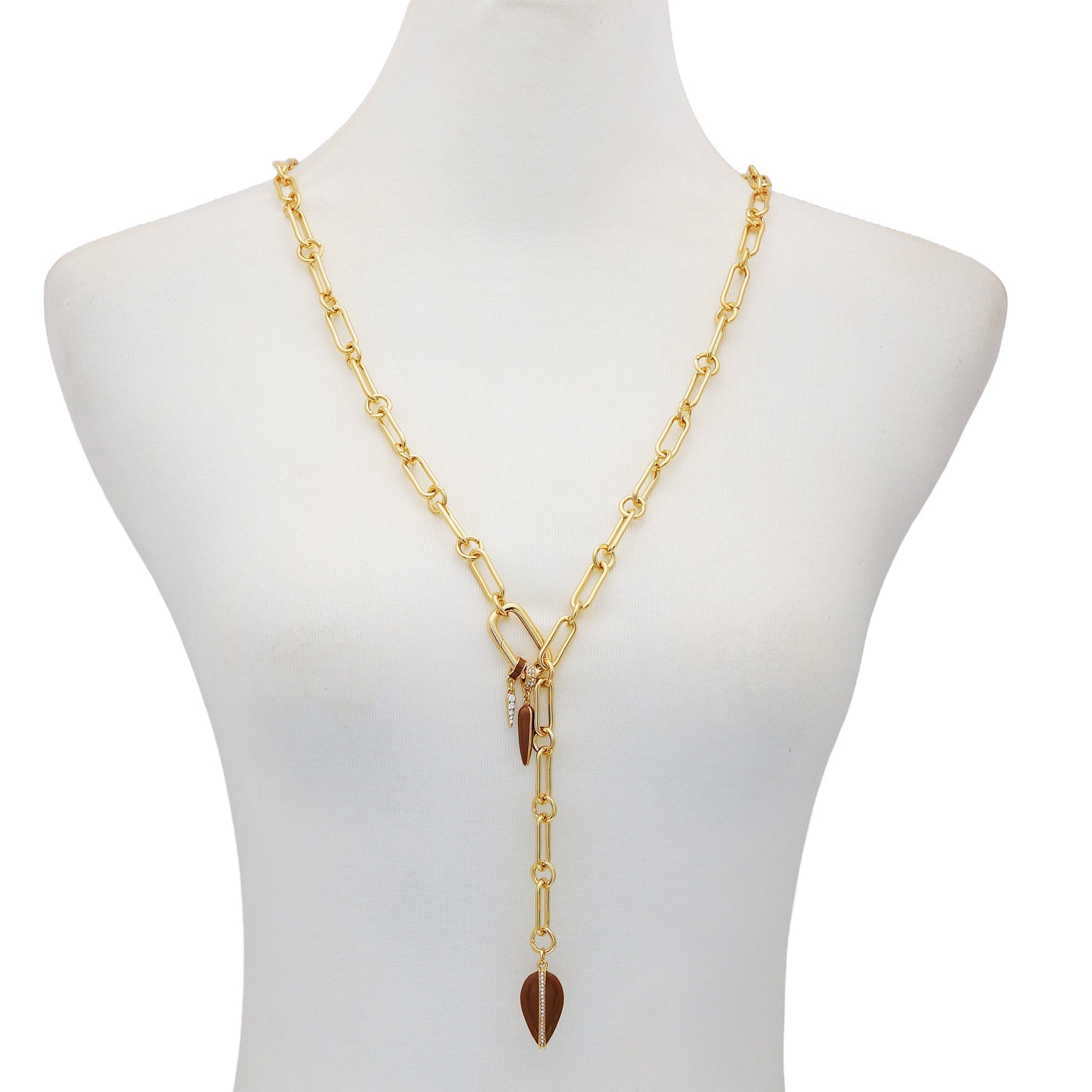 Vince Camuto Goldtone Link Lariat Necklace