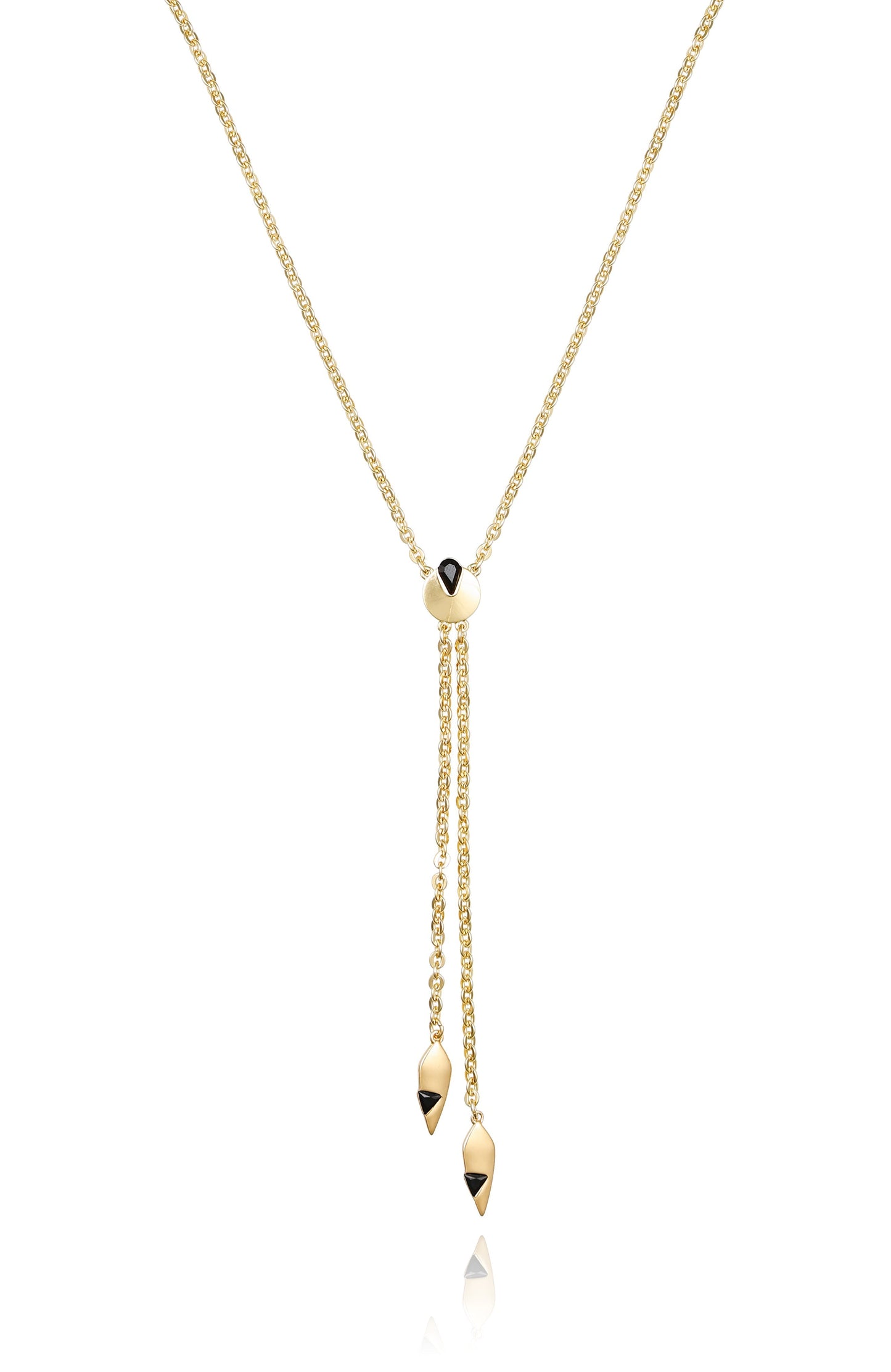 Vince Camuto Goldtone & Black Drop Pendant Necklace