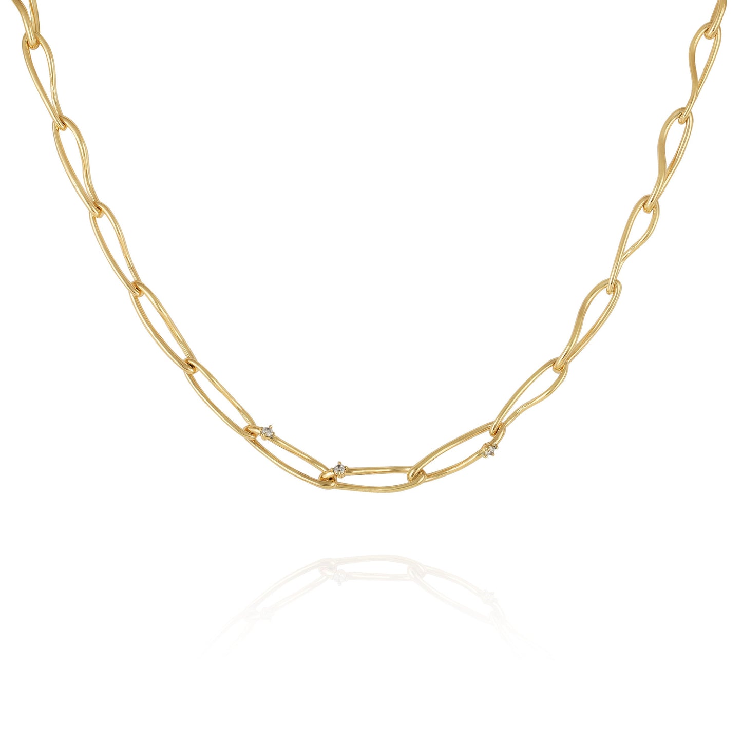 Vince Camuto Goldtone Twisted Link Chain Necklace