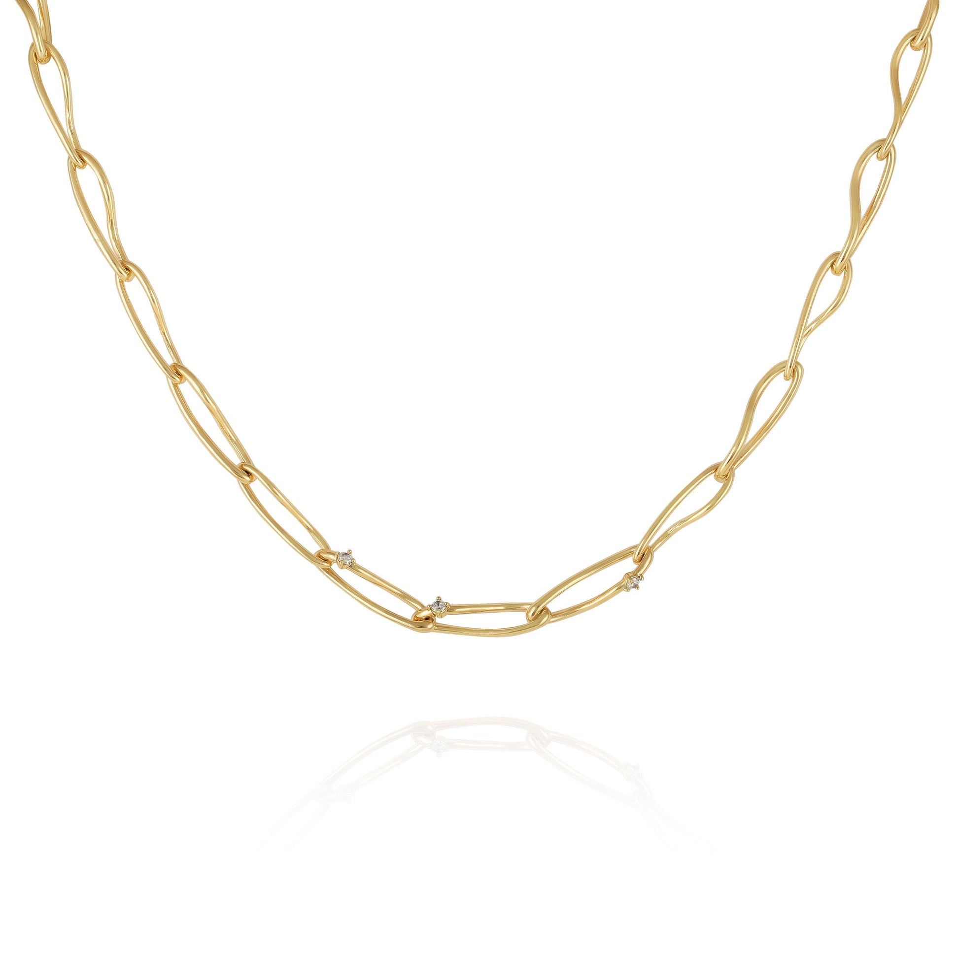Vince Camuto Goldtone Twisted Link Chain Necklace