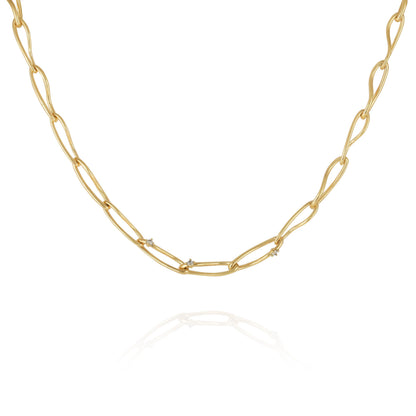 Vince Camuto Goldtone Twisted Link Chain Necklace