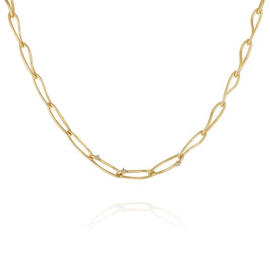 Vince Camuto Goldtone Twisted Link Chain Necklace