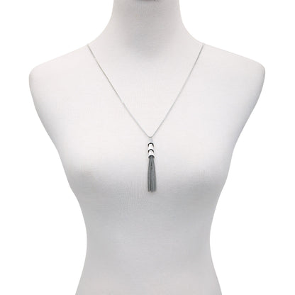 Vince Camuto Silvertone Tassel Pendant Necklace