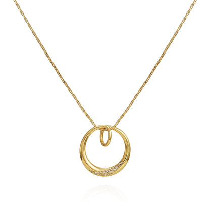 Vince Camuto Goldtone Crystal Stone Circle Pendant Necklace