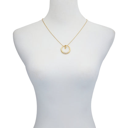 Vince Camuto Goldtone Crystal Stone Circle Pendant Necklace