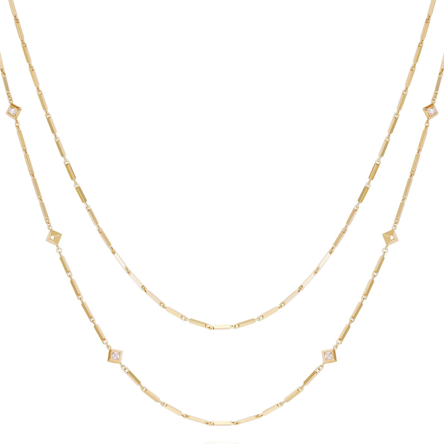 Vince Camuto Goldtone Long Layered Necklace