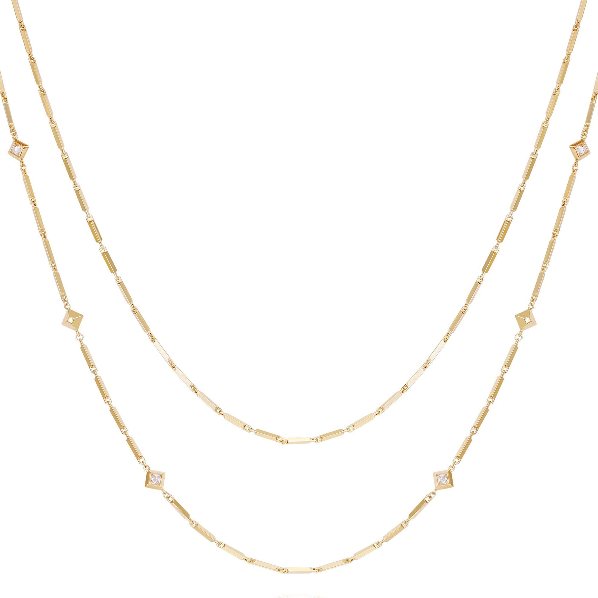 Vince Camuto Goldtone Long Layered Necklace