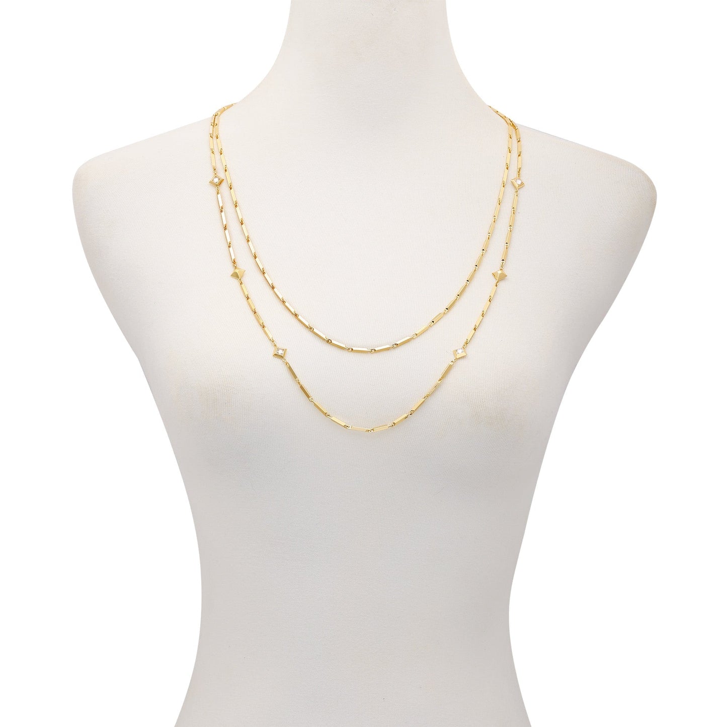 Vince Camuto Goldtone Long Layered Necklace
