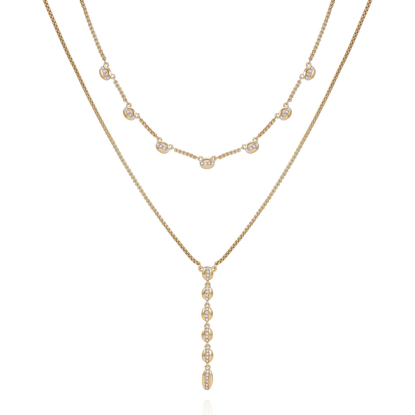 Vince Camuto Crystal Layered Necklace