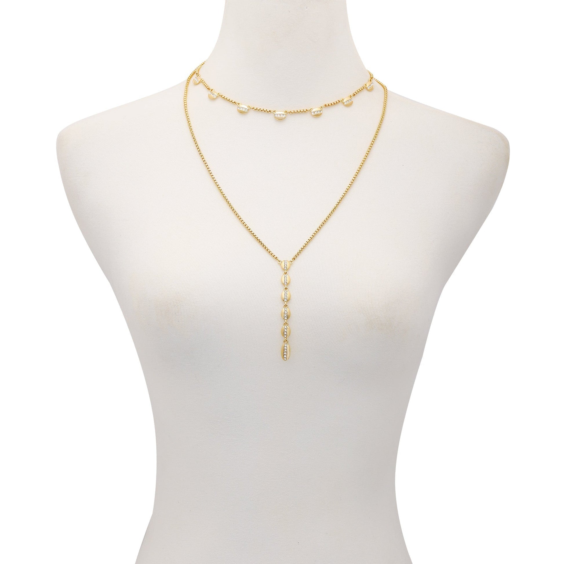 Vince Camuto Crystal Layered Necklace