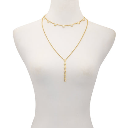 Vince Camuto Crystal Layered Necklace