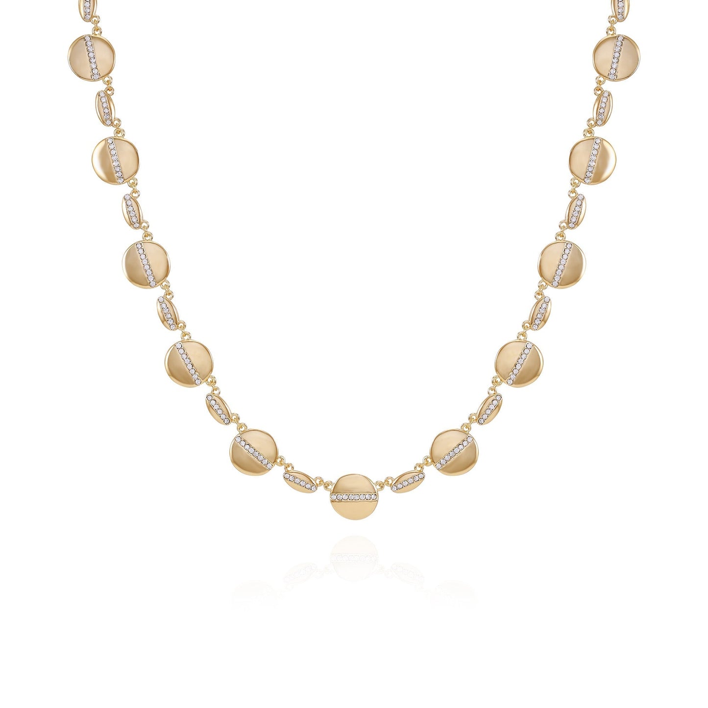 Vince Camuto Goldtone Pave Multi-Coin Statement Necklace