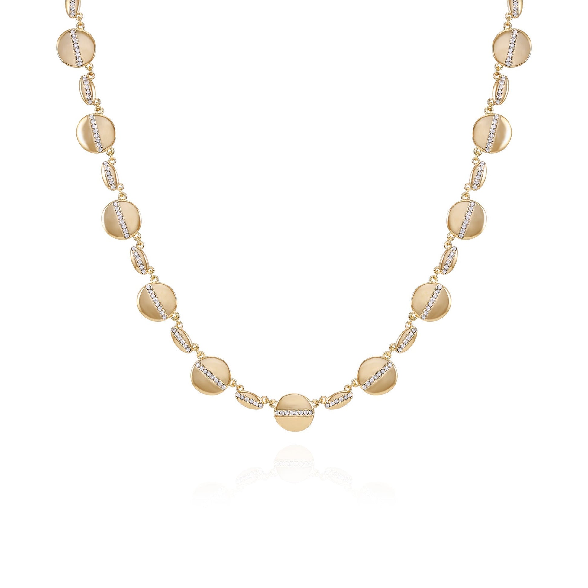 Vince Camuto Goldtone Pave Multi-Coin Statement Necklace