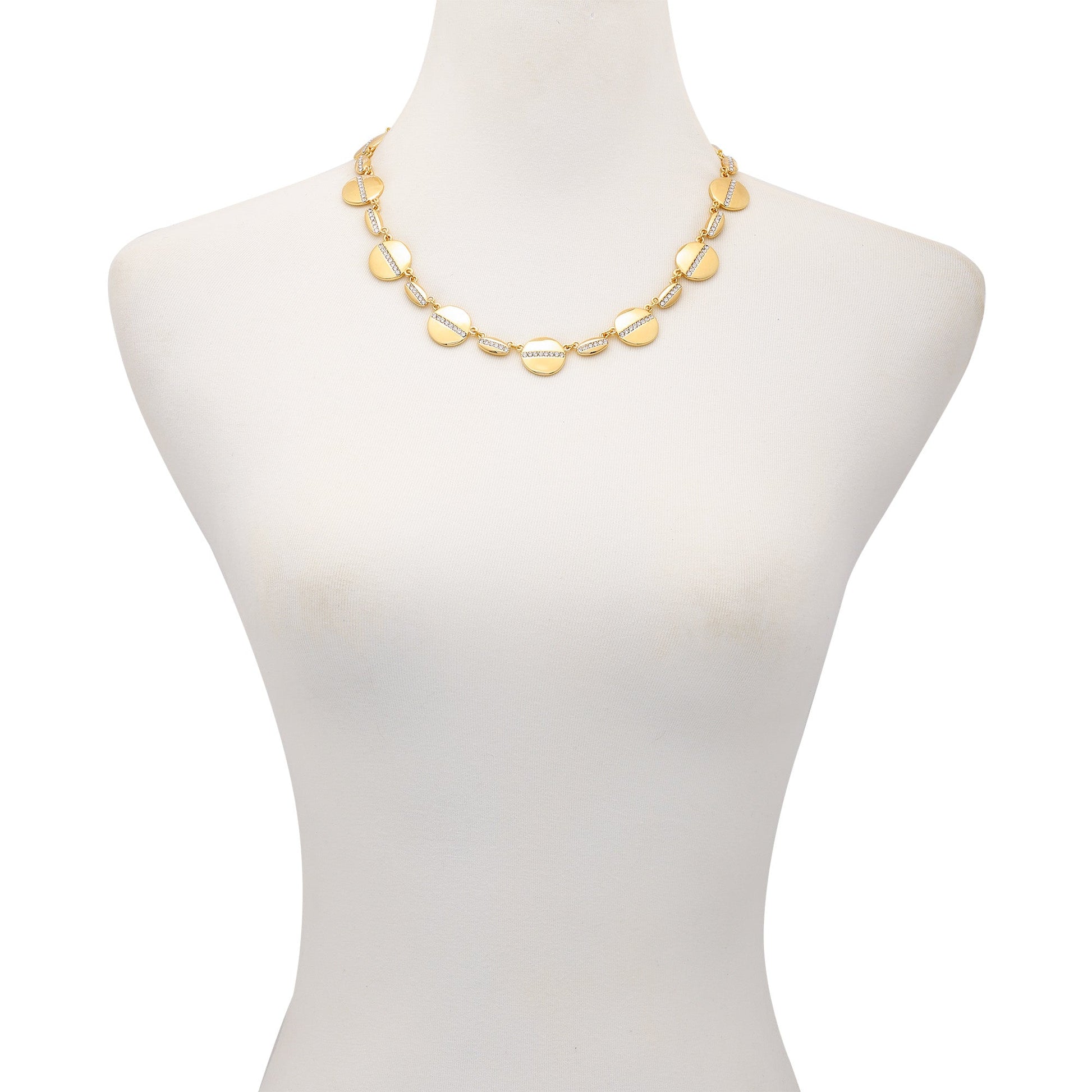 Vince Camuto Goldtone Pave Multi-Coin Statement Necklace
