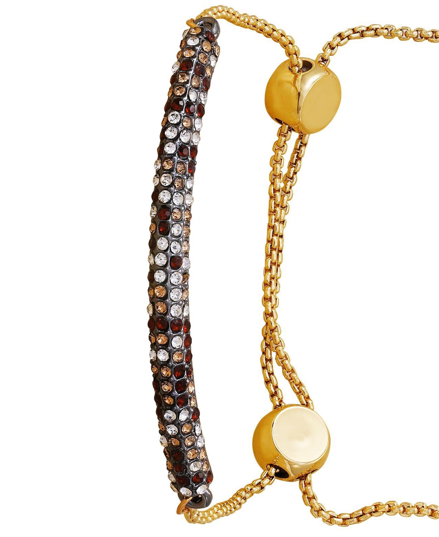 Vince Camuto Goldtone Multi Crystal Stone Slider Bracelet