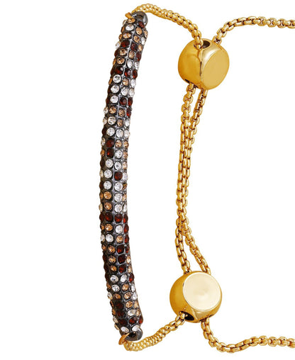 Vince Camuto Goldtone Multi Crystal Stone Slider Bracelet