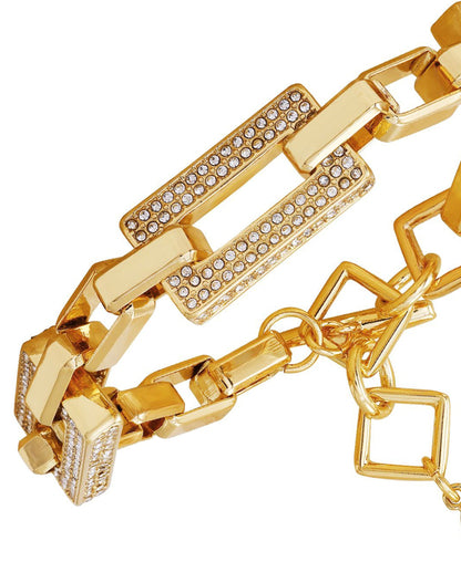 Vince Camuto Goldtone Pave Link Toggle Bracelet