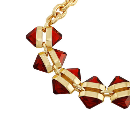 Vince Camuto Goldtone Red Stone Cable Chain Bracelet