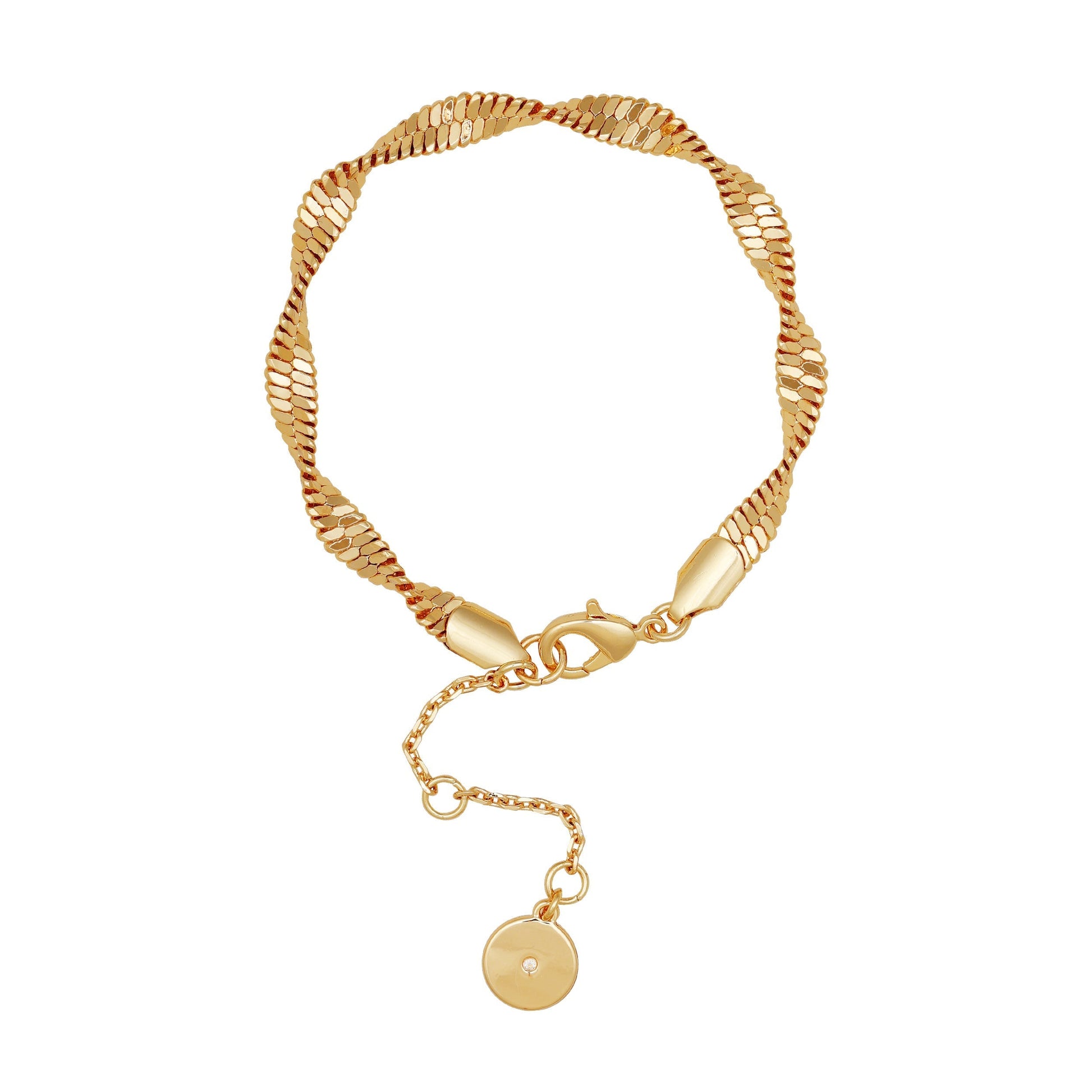 Vince Camuto Goldtone Twisted Herringbone Chain Bracelet