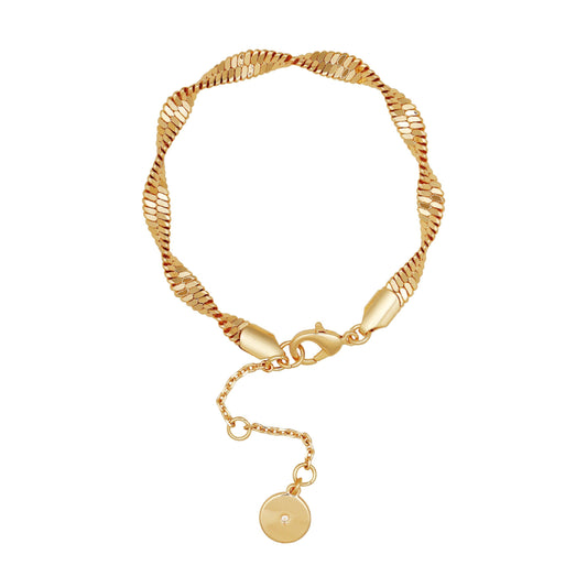 Vince Camuto Goldtone Twisted Herringbone Chain Bracelet