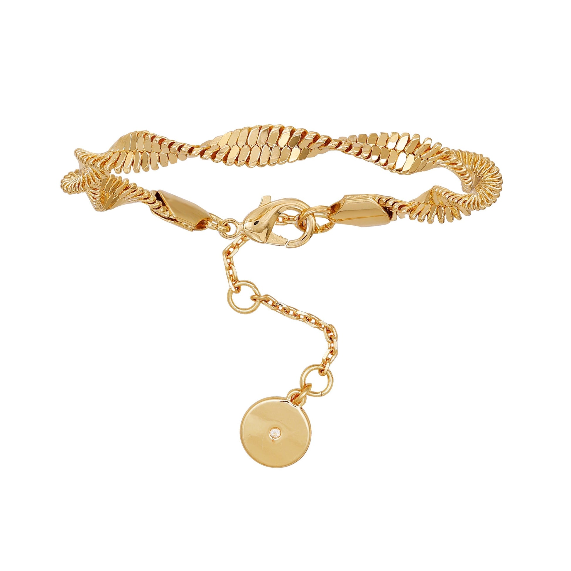 Vince Camuto Goldtone Twisted Herringbone Chain Bracelet