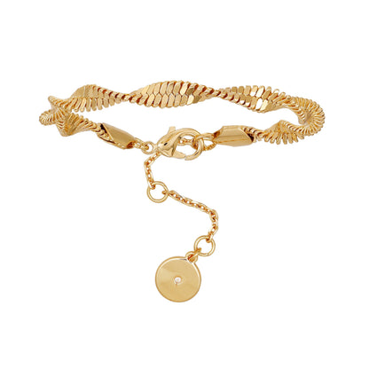 Vince Camuto Goldtone Twisted Herringbone Chain Bracelet